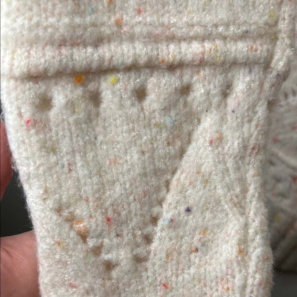 Sundance Cream V-Neck Rainbow Speckled Sweater - Picture 7 of 7